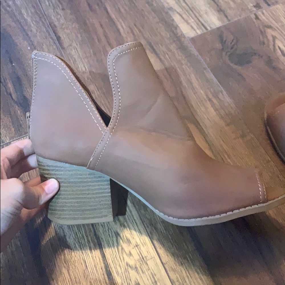 Open toe booties